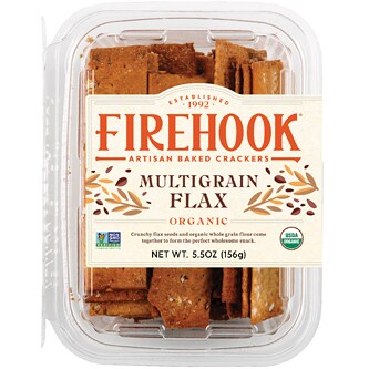 Firehook Mediterranean Baked Crackers, Multigrain Flax