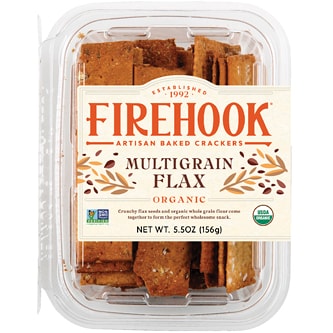 Firehook Mediterranean Baked Crackers, Multigrain Flax