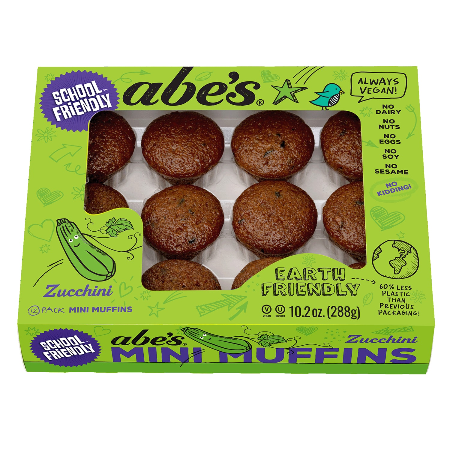 Abe's Zucchini Mini Muffins, Frozen