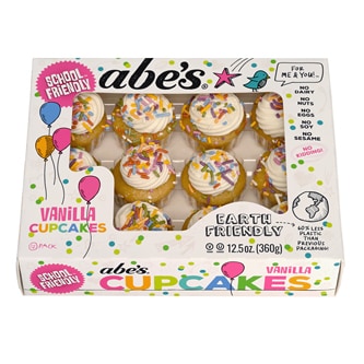 Abe's Vanilla Mini Cupcakes, School-Friendly, Frozen