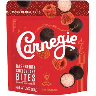 Carnegie Deli Chocolate Covered Cheesecake Bites, Raspberry, Frozen