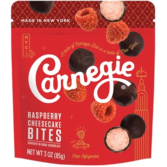 Carnegie Deli Chocolate Covered Cheesecake Bites, Raspberry, Frozen