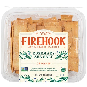 Firehook Organic Mediterranean Baked Crackers, Rosemary Sea Salt