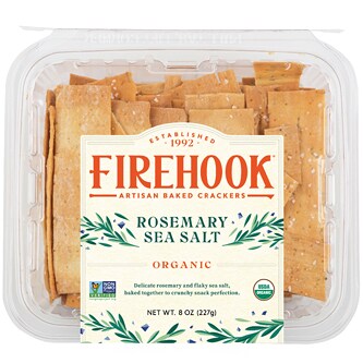 Firehook Organic Mediterranean Baked Crackers, Rosemary Sea Salt