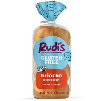 Rudi's Gluten-Free Brioche Burger Buns, Frozen
