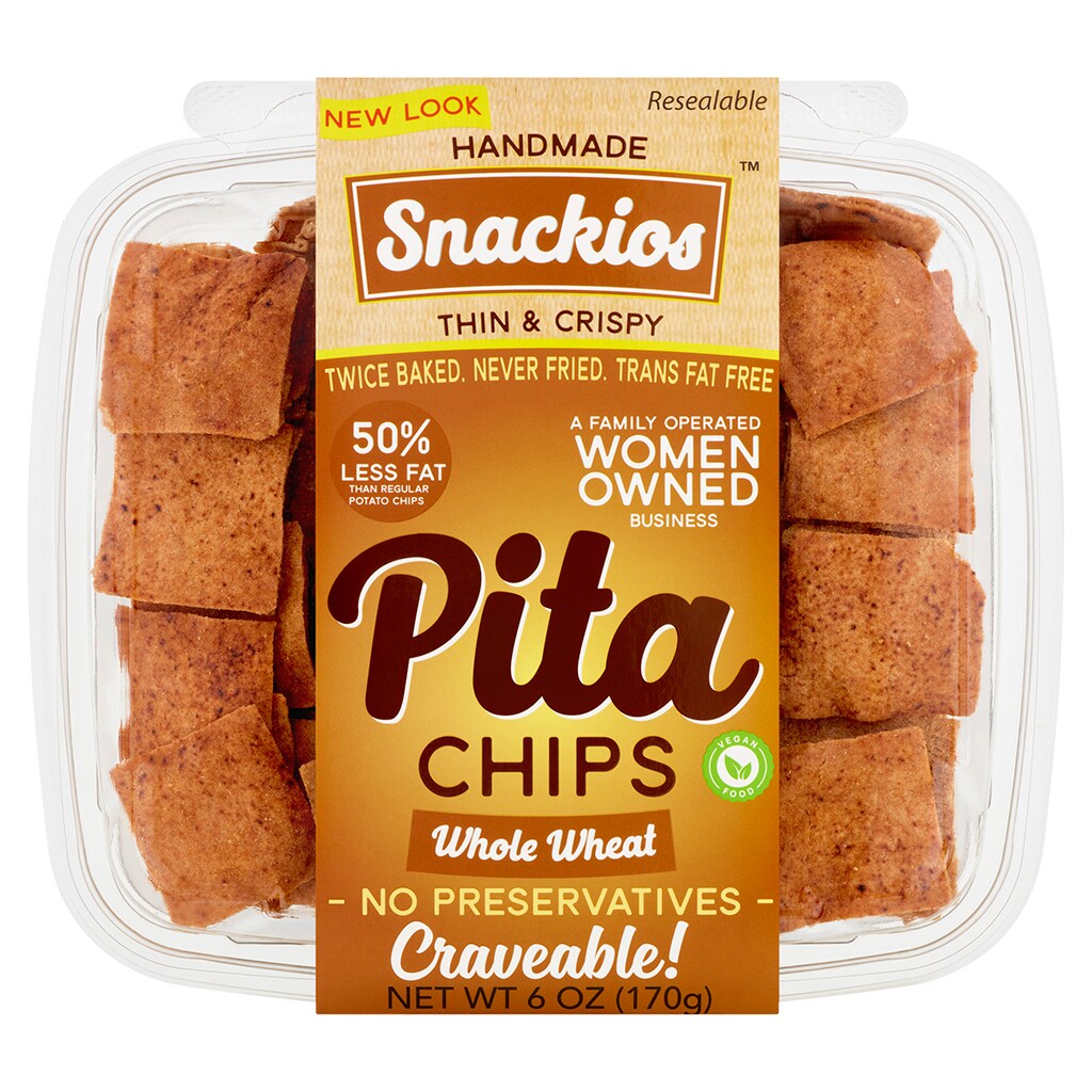 Snackios Pita Chips, Whole Wheat