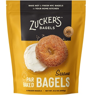 Zucker's Par Baked Bagels, Sesame, Frozen