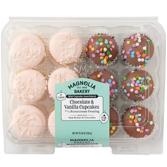 Magnolia Bakery Mini Cupcake Assortment, Chocolate/Vanilla, Frozen