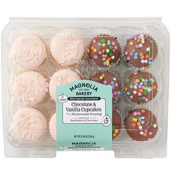 Magnolia Bakery Mini Cupcake Assortment, Chocolate/Vanilla, Frozen