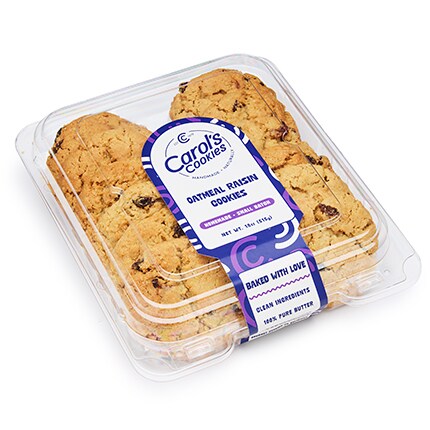 Carols Cookies Oatmeal Raisin, Frozen, image 2 of 2 slides