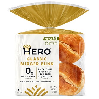 Hero Bread Hamburger Bun, Frozen