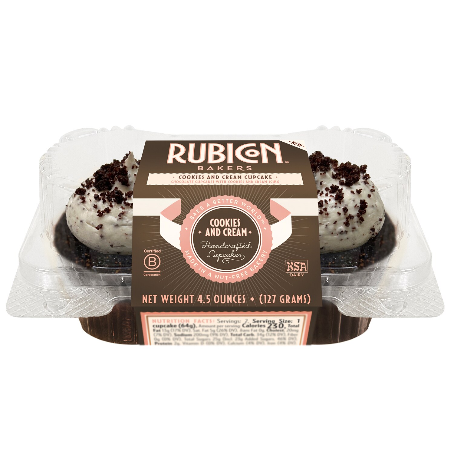 Rubicon Bakers Cookies Cream Cupcake