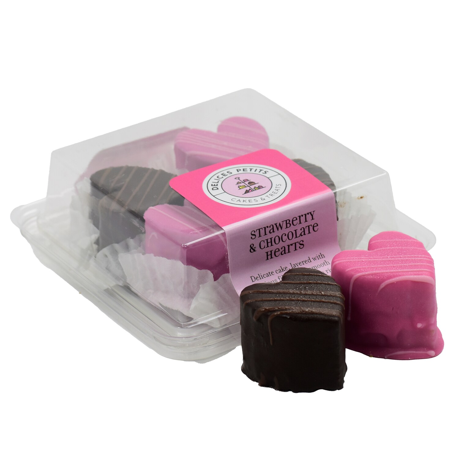 Delices Petits Strawberry & Chocolate Hearts, Frozen