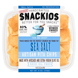 Snackios Pita Chips, Sea Salt