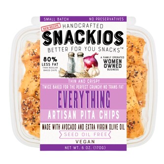 Snackios Pita Chips, Everything