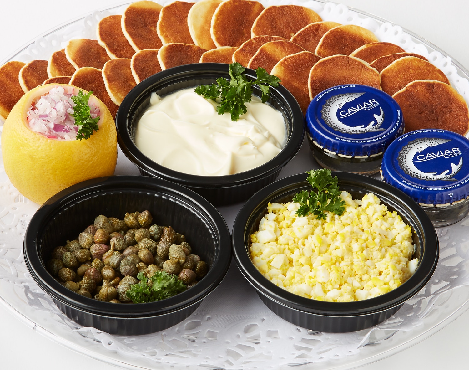 FreshDirect Deluxe Caviar Platter with Osetra Caviar