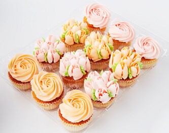 FreshDirect Spectacular Flower Cupcake Platter