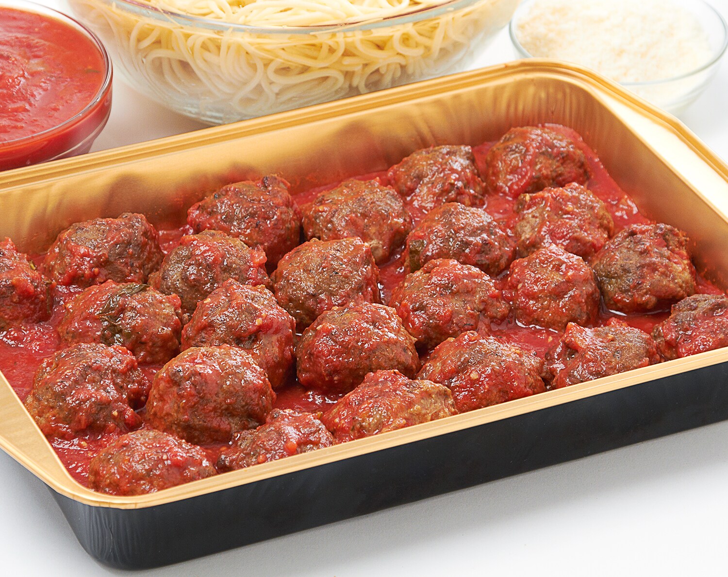 FreshDirect Beef Meatballs w/ Spaghetti and Tomato Sauce
