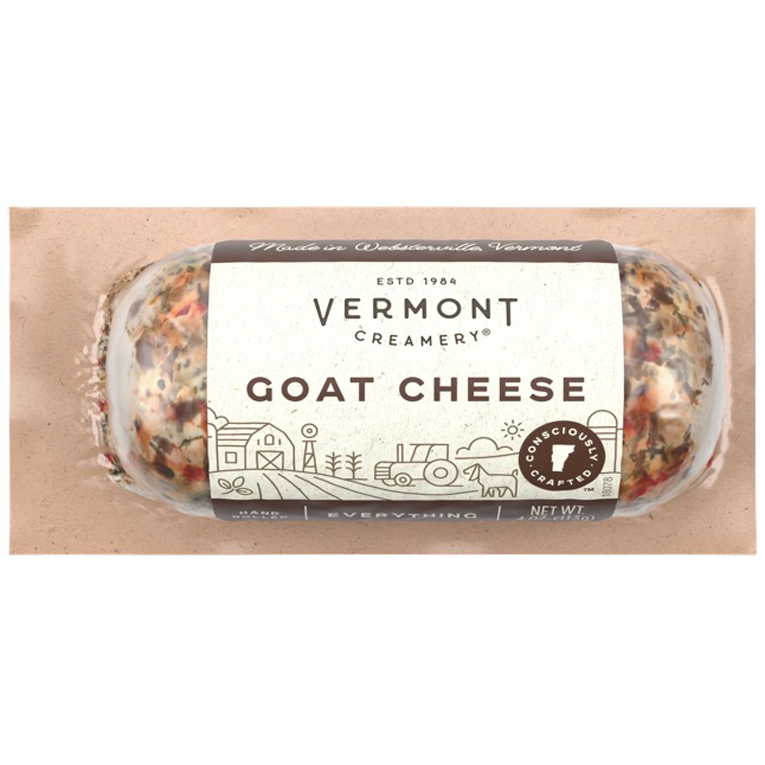 Vermont Creamery Fresh Goat Cheese, Everything Bagel