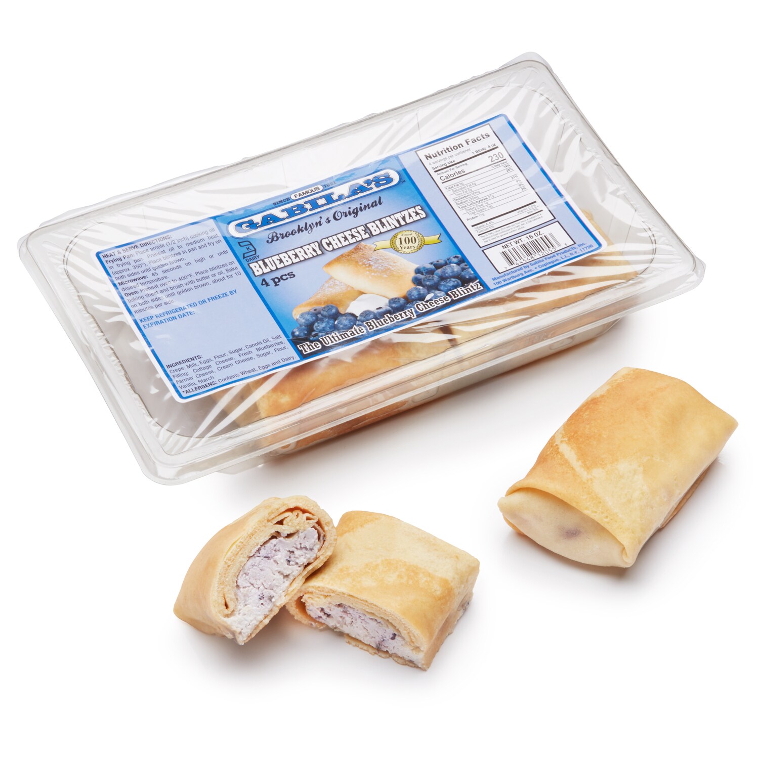 Gabila's Blueberry Cheese Blintzes