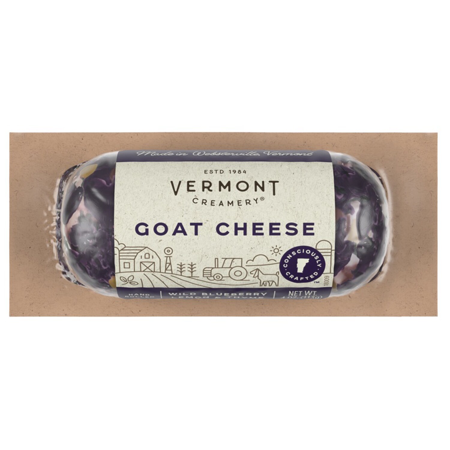 Vermont Creamery Fresh Goat Cheese, Blueberry, Lemon & Thyme Chévre
