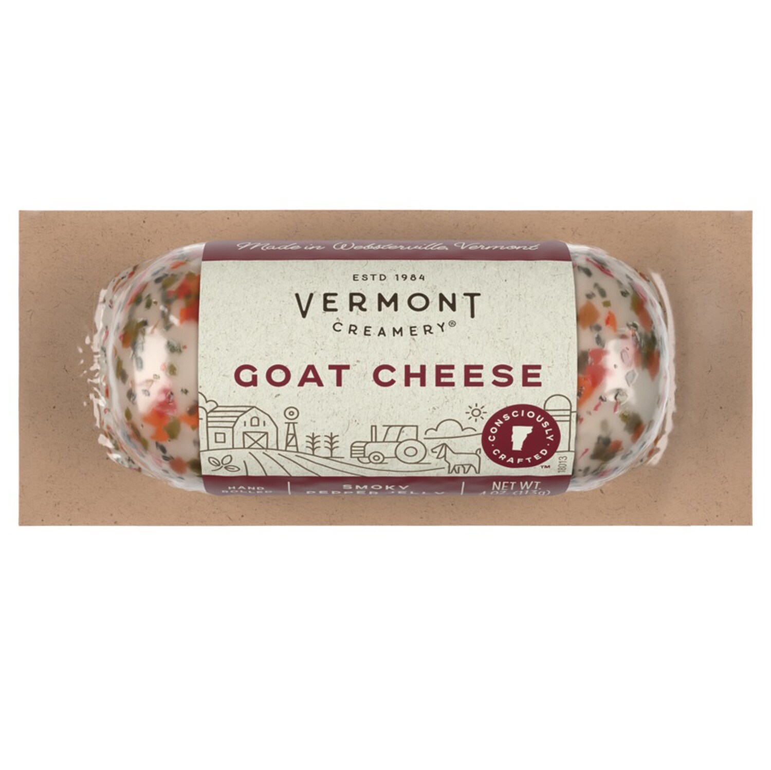 Vermont Creamery Fresh Goat Cheese, Smoky Pepper Jelly Chévre