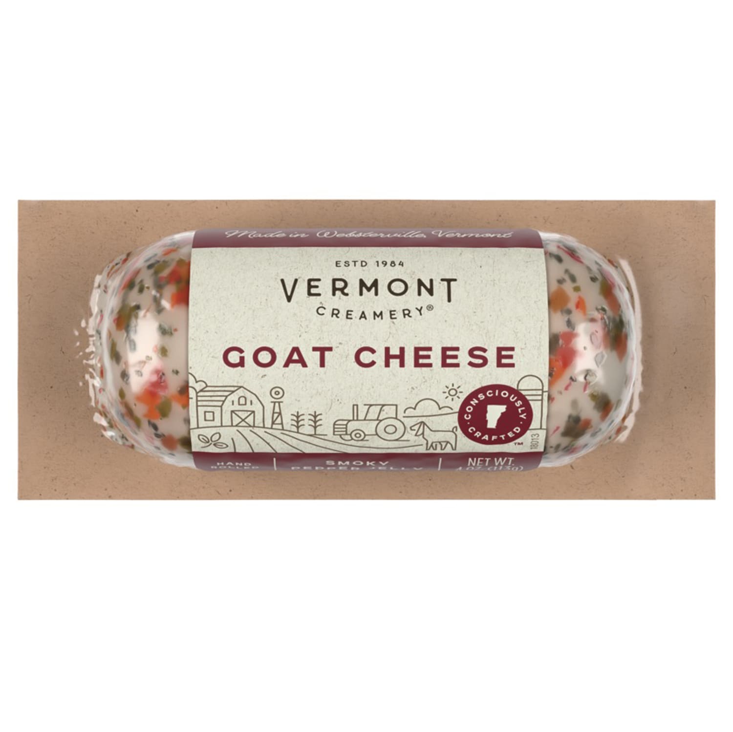 Vermont Creamery Fresh Goat Cheese, Smoky Pepper Jelly Chévre