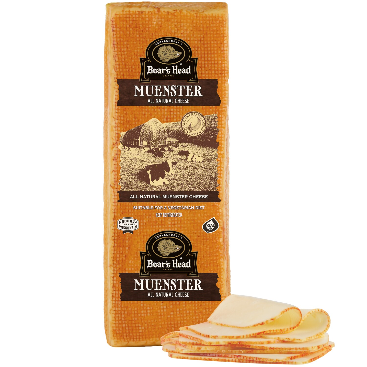 Boar's Head Muenster Cheese, Sliced