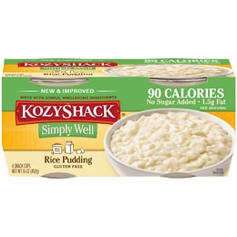Kozy Shack Rice Pudding, No Sugar Added