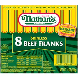 Nathan's Famous Skinless Beef Franks