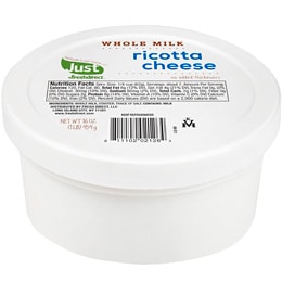 Just FreshDirect Local Whole Milk Ricotta Cheese
