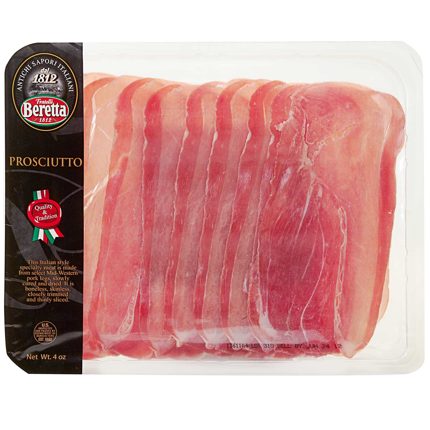 Beretta Prosciutto, Pre-Sliced