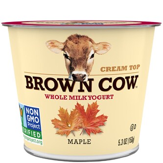 Brown Cow Smooth and Creamy Cream Top Yogurt, Maple