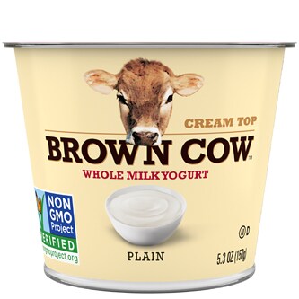 Brown Cow Smooth and Creamy Cream Top Yogurt, Plain