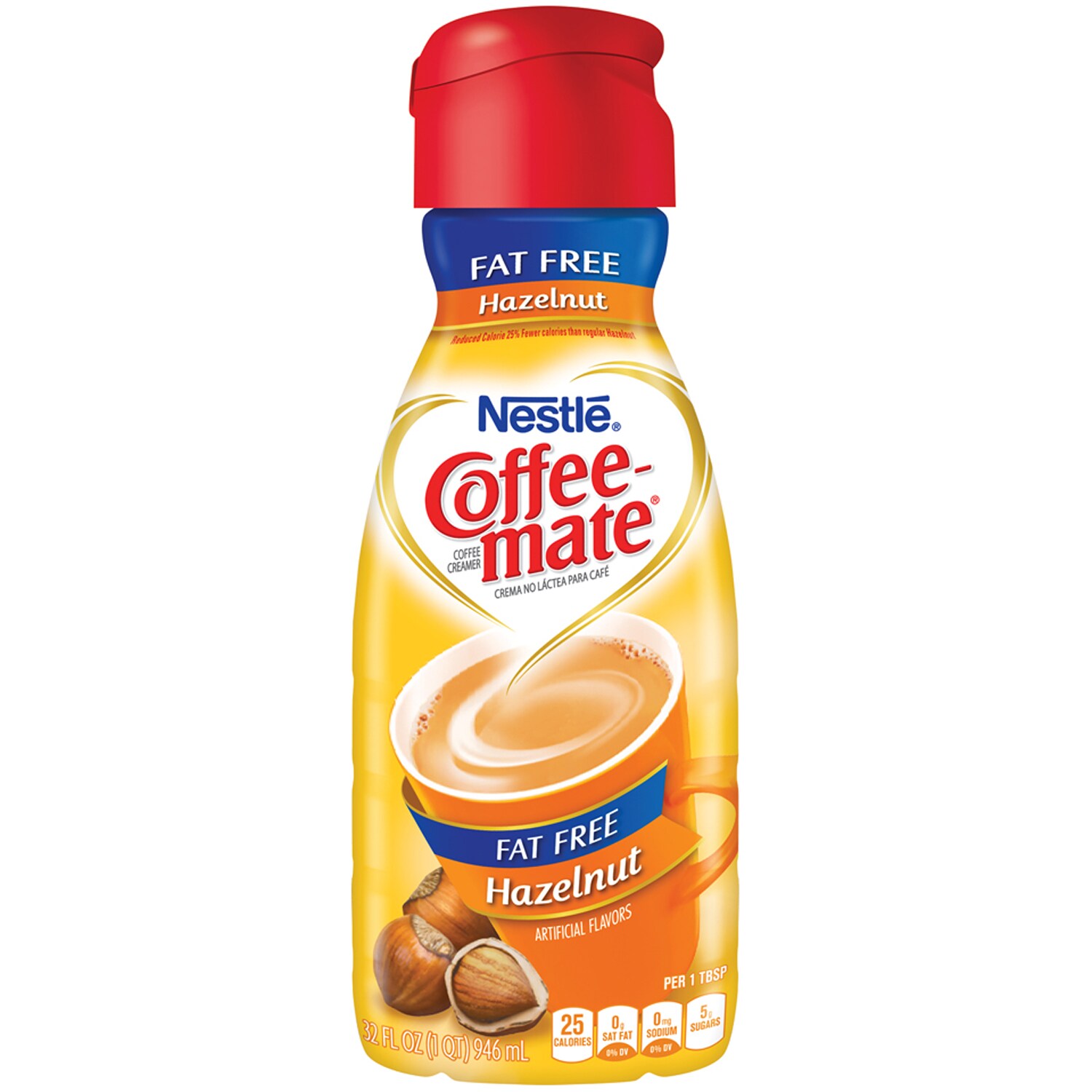 Coffee-Mate Fat-Free Non-Dairy Creamer, Hazelnut