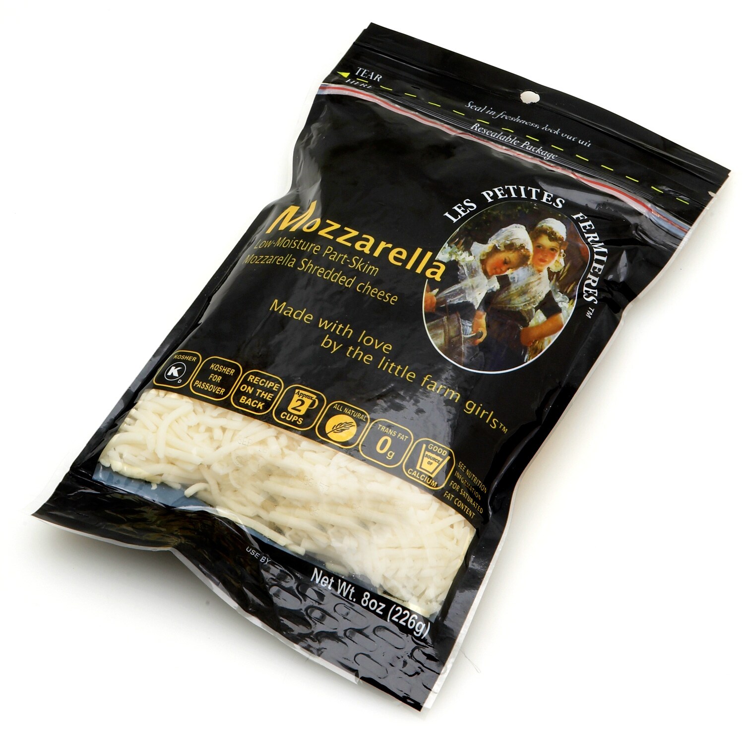 Les Petites Fermieres Shredded Mozzarella Cheese