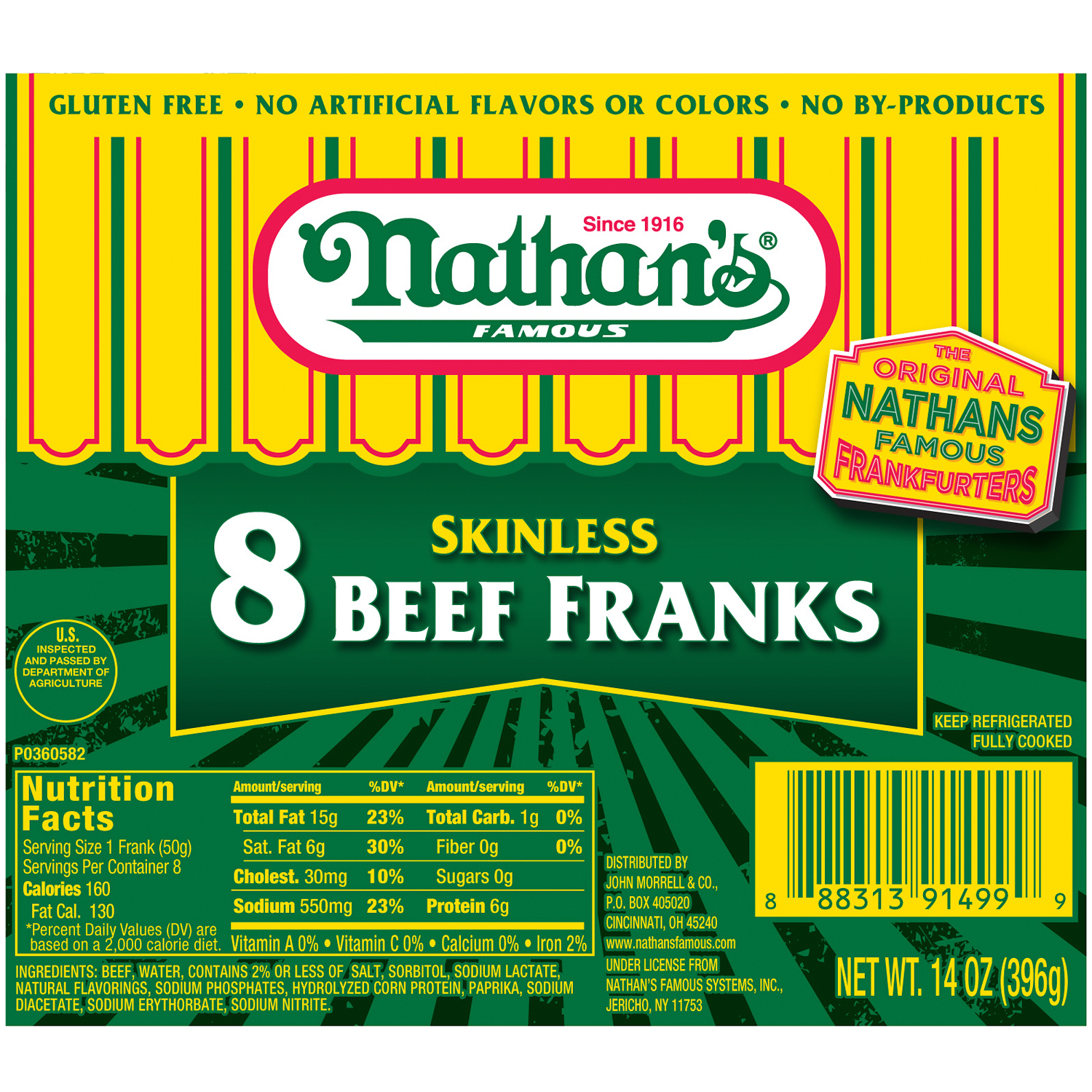 Nathan's Famous Skinless Beef Franks