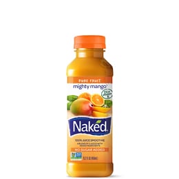 Naked Juice 100% Juice Fruit Smoothie, Mighty Mango, Plastic Bottle