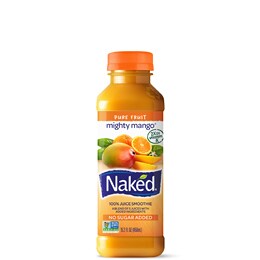 Naked Juice 100% Juice Fruit Smoothie, Mighty Mango, Plastic Bottle