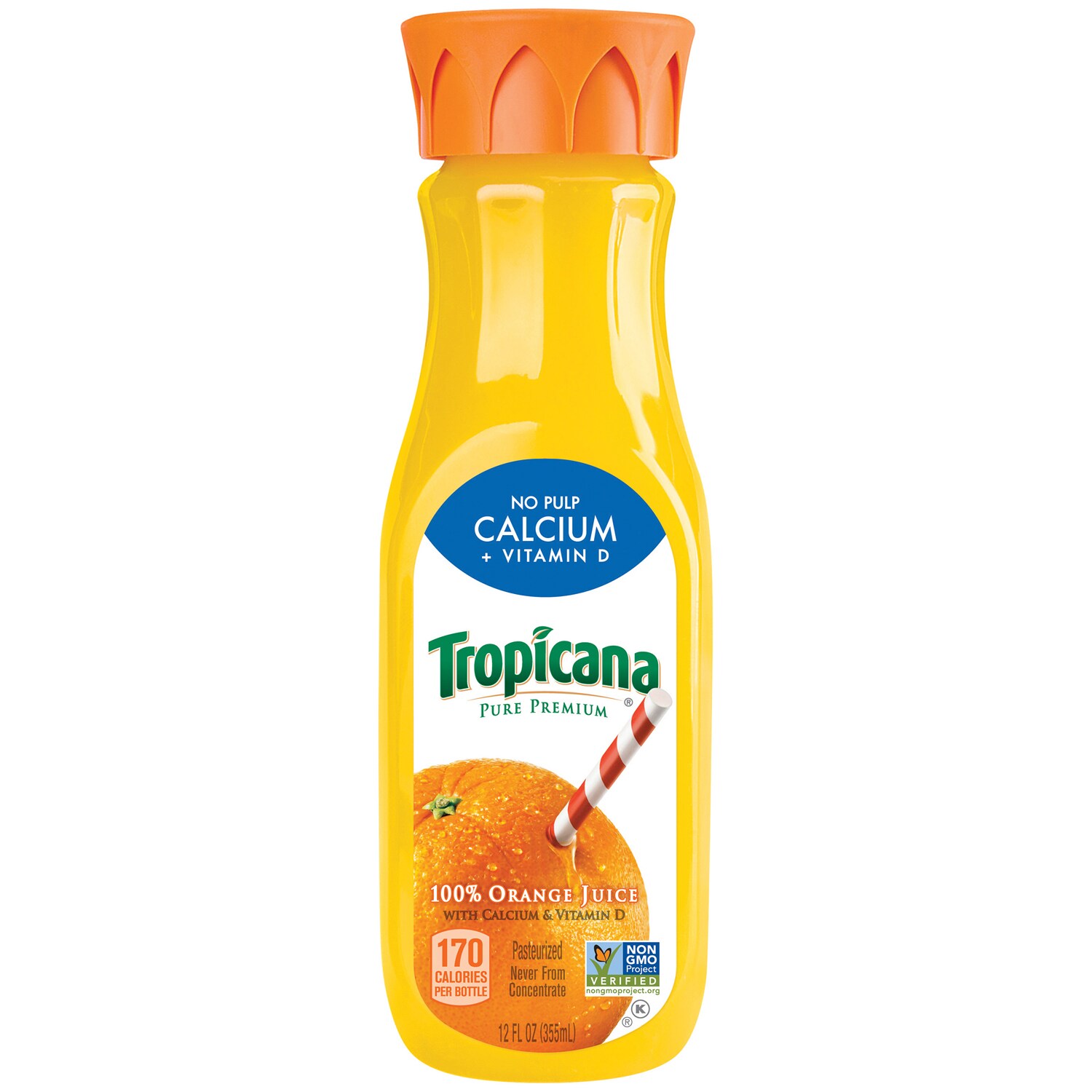 Tropicana Pure Premium Orange Juice with Calcium and Vitamin D, Plastic Bottle