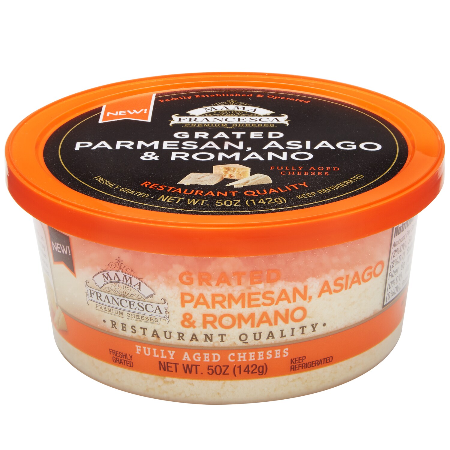 Mama Francesca Grated Premium Cheese — Parmesan, Pecorino Romano and Asiago