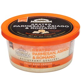 Mama Francesca Grated Premium Cheese — Parmesan, Pecorino Romano and Asiago