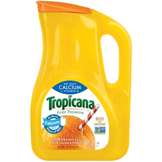 Tropicana Pure Premium Orange Juice, Calcium + Vitamin D, No Pulp, Plastic Bottle