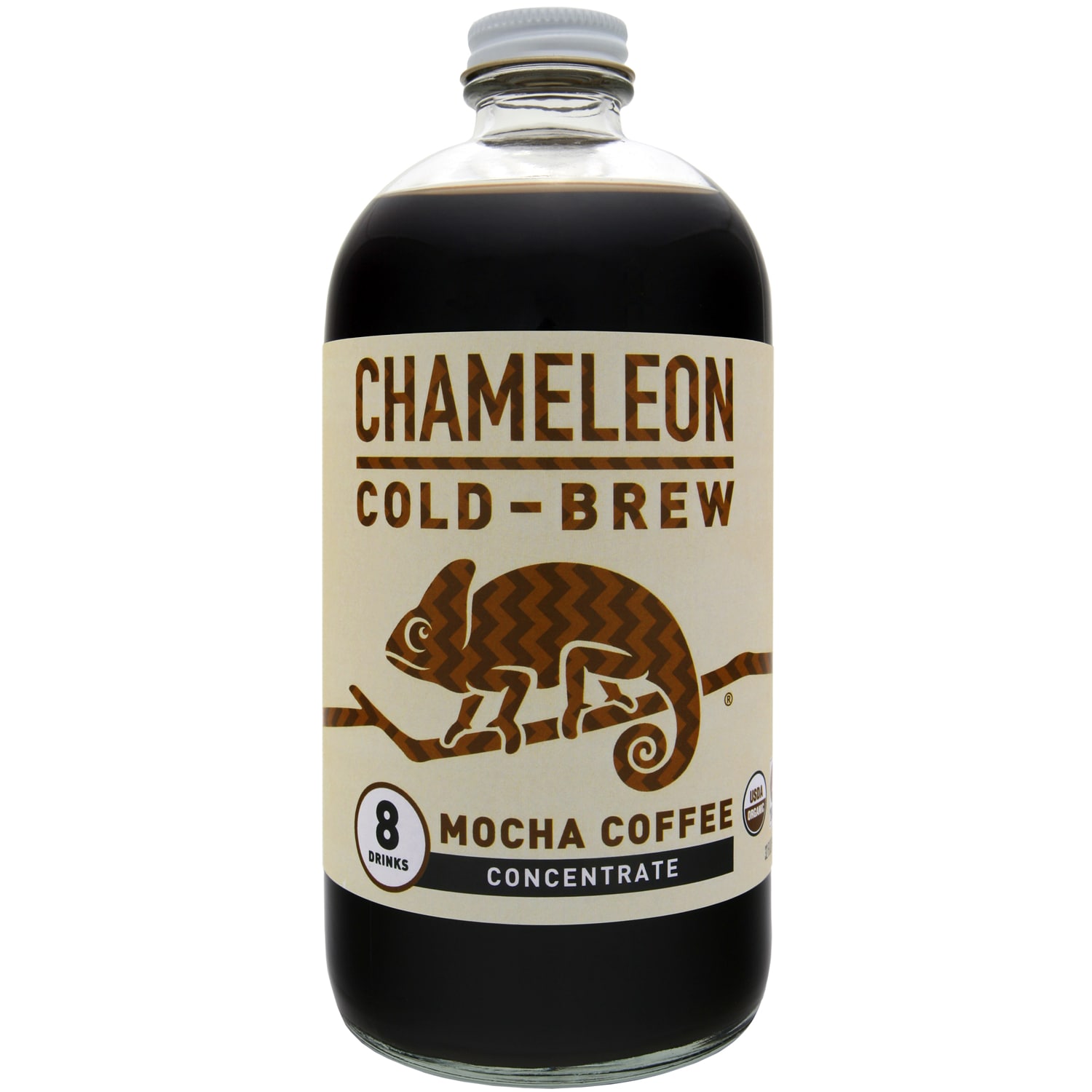 Chameleon Cold-Brew Organic Coffee Concentrate, Mocha, Glass Bottle