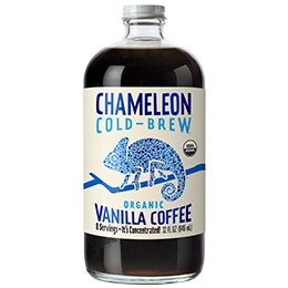 Chameleon Cold-Brew Organic Coffee Concentrate, Vanilla, Glass Bottle