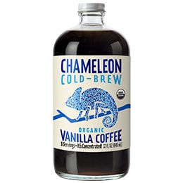 Chameleon Cold-Brew Organic Coffee Concentrate, Vanilla, Glass Bottle