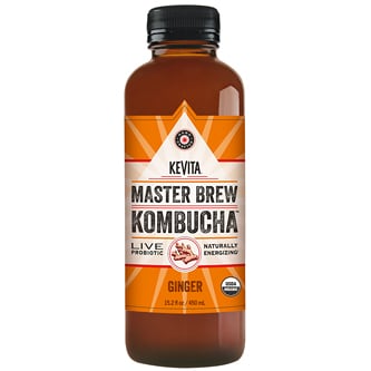 KeVita Master Brew Kombucha, Ginger, Glass Bottle