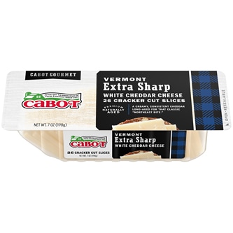 Cabot Vermont Extra Sharp White Cheddar Cracker Cut Slices