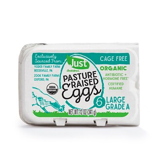 Just FreshDirect Organic Cage-Free Pasture-Raised Grade A Large Eggs