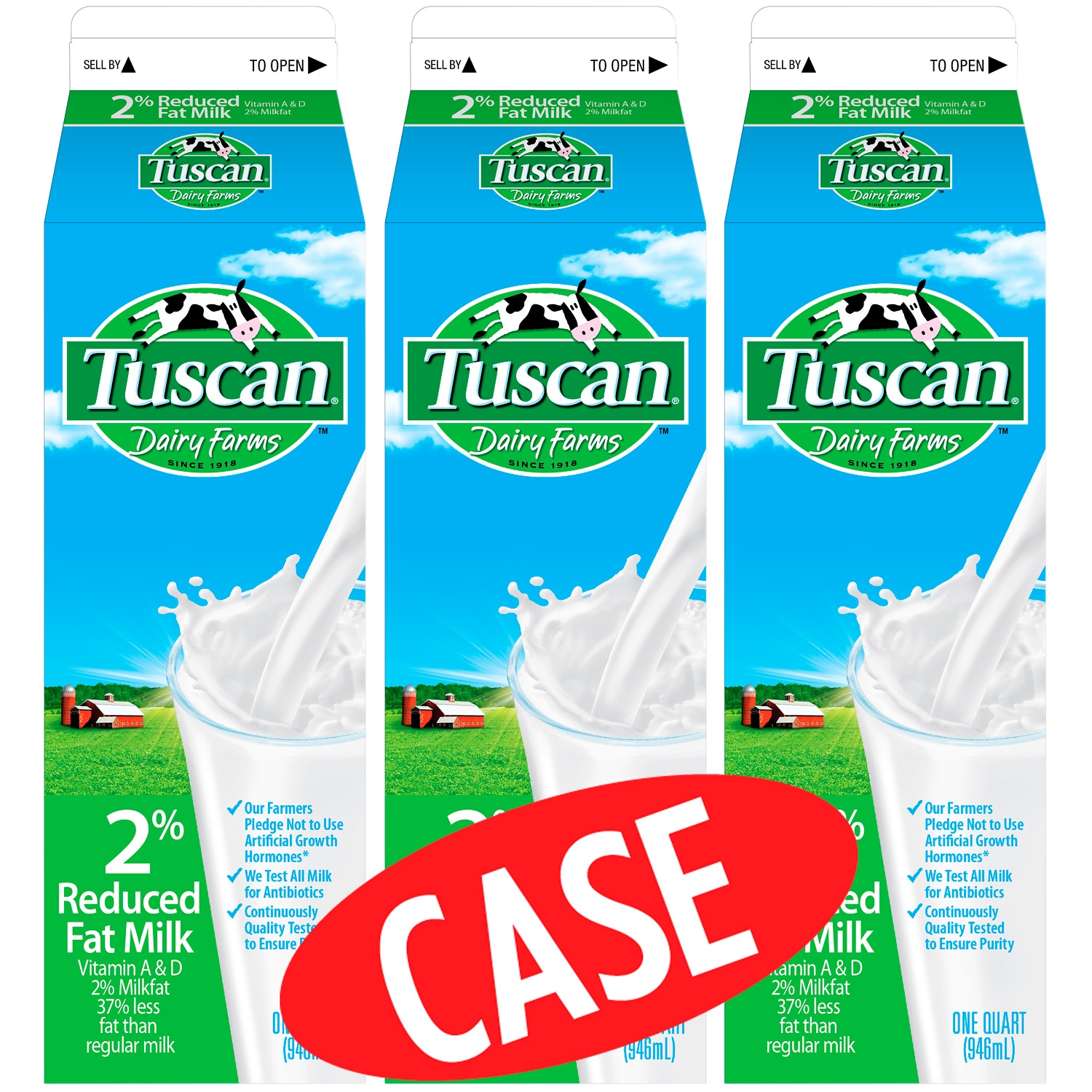 Tuscan Dairy Farms 2% Milk, Carton